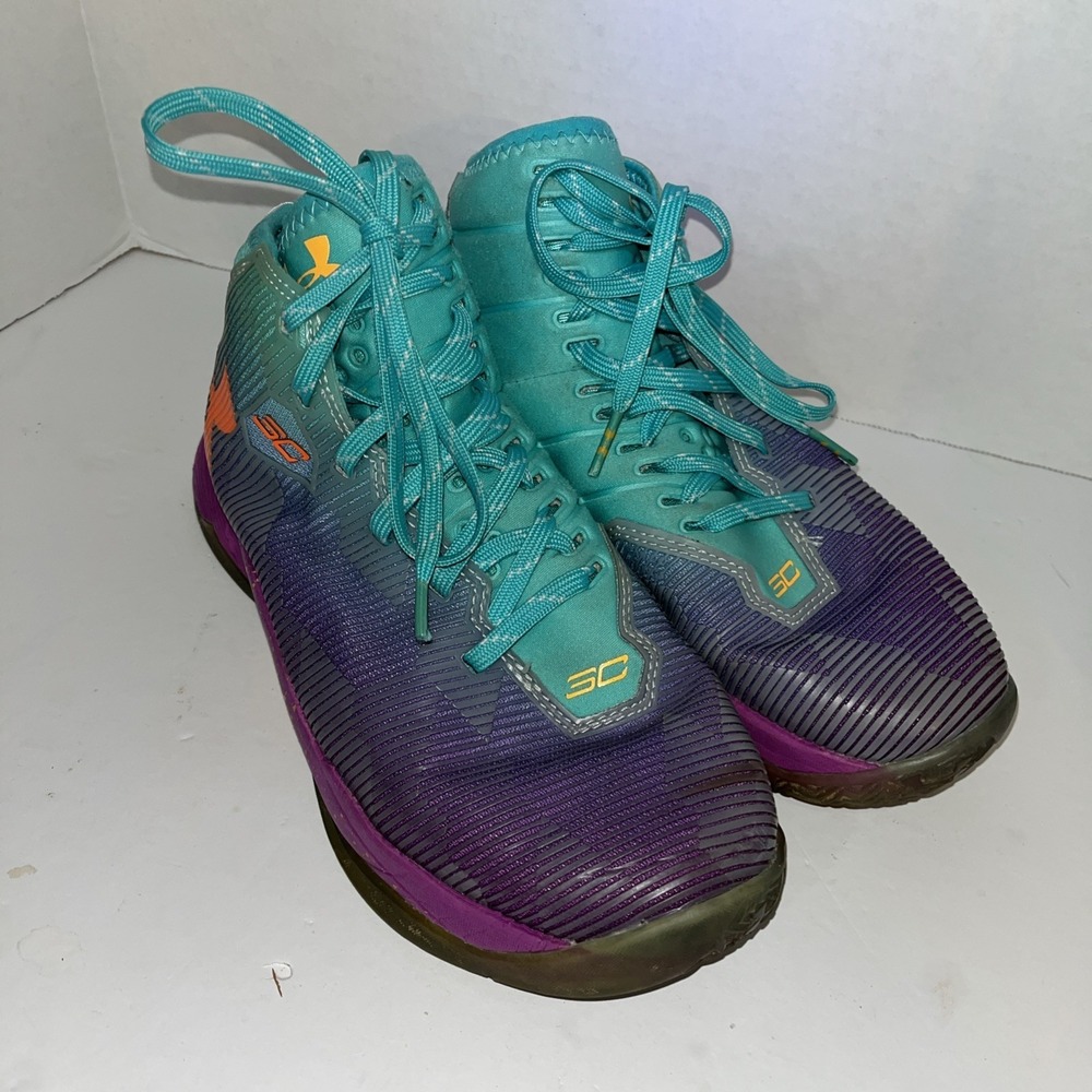UNDER ARMOUR UA GS CURRY 4.5 MULTICOLOR WHAT THE BLUE PURPLE PINK 1274062-8946